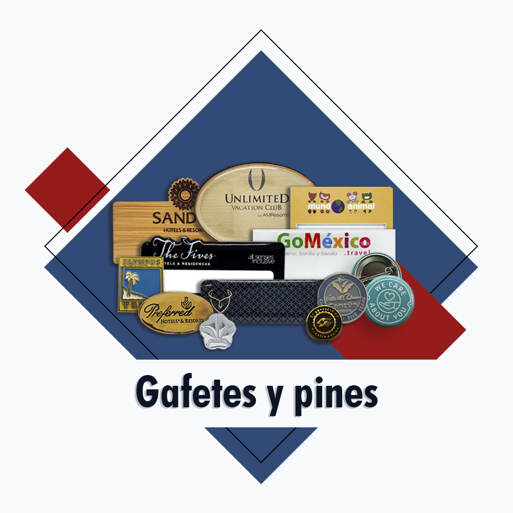 Gafetes y pines