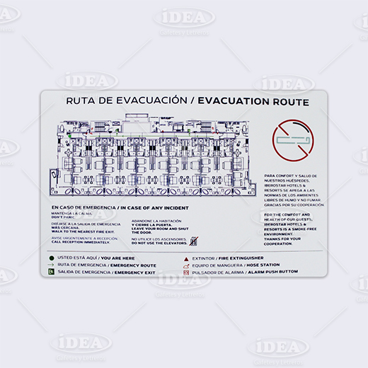 Ruta de Evacuación en Dibond